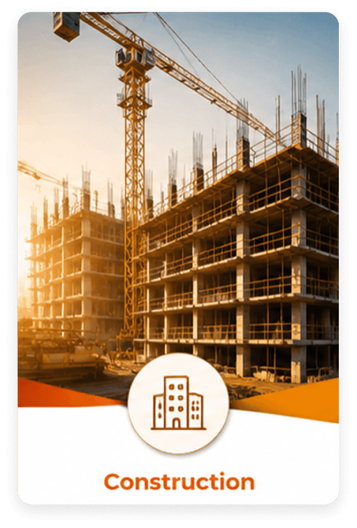 Construction - a tower crane over a building under construction