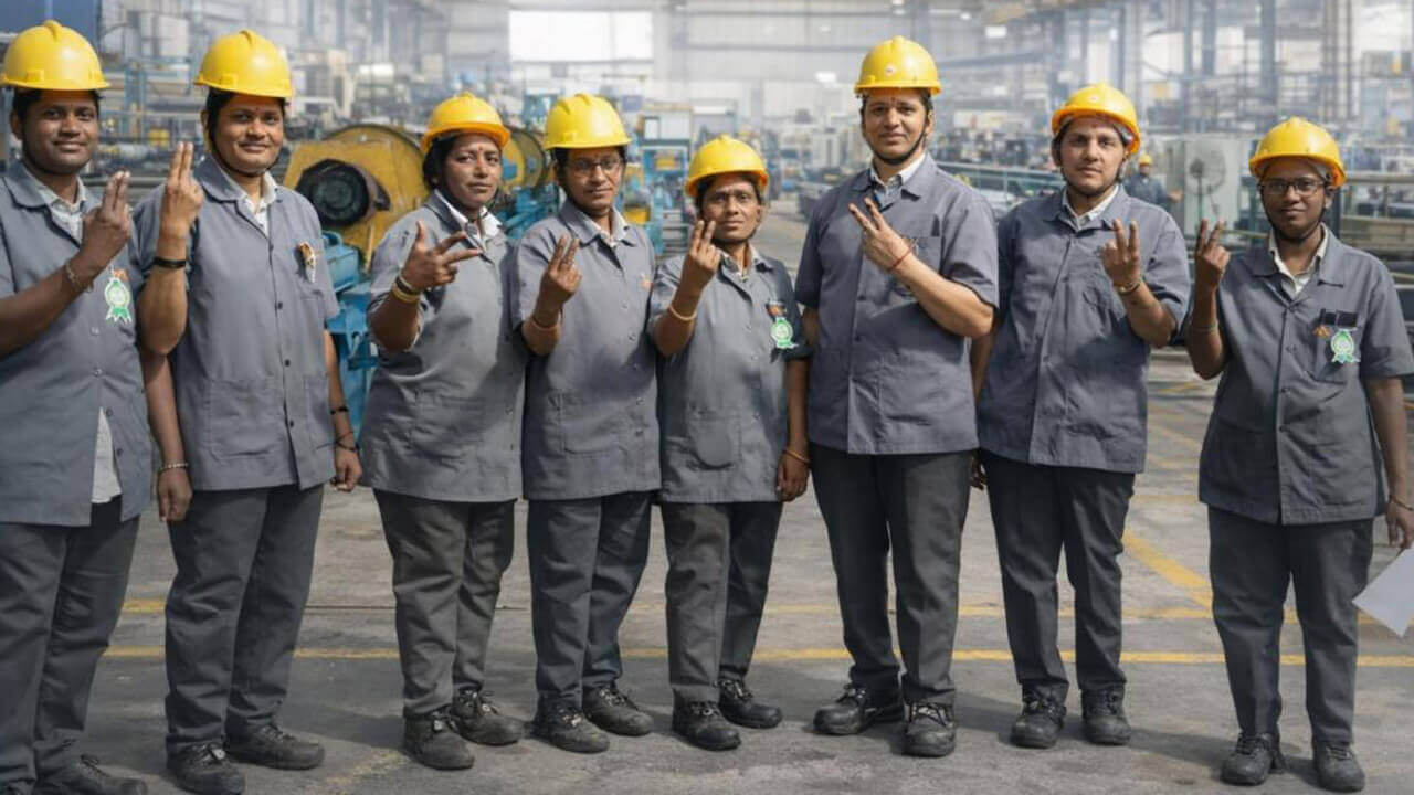 Women operators on the shop floor at Meta Engitech